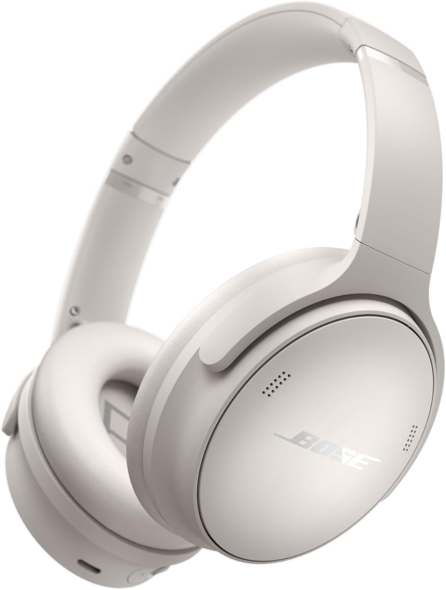 Bose Audífonos inalámbricos con cancelación de Ruido QuietComfort, audífonos externos Bluetooth con hasta 24 Horas de duración de la batería, Blanco