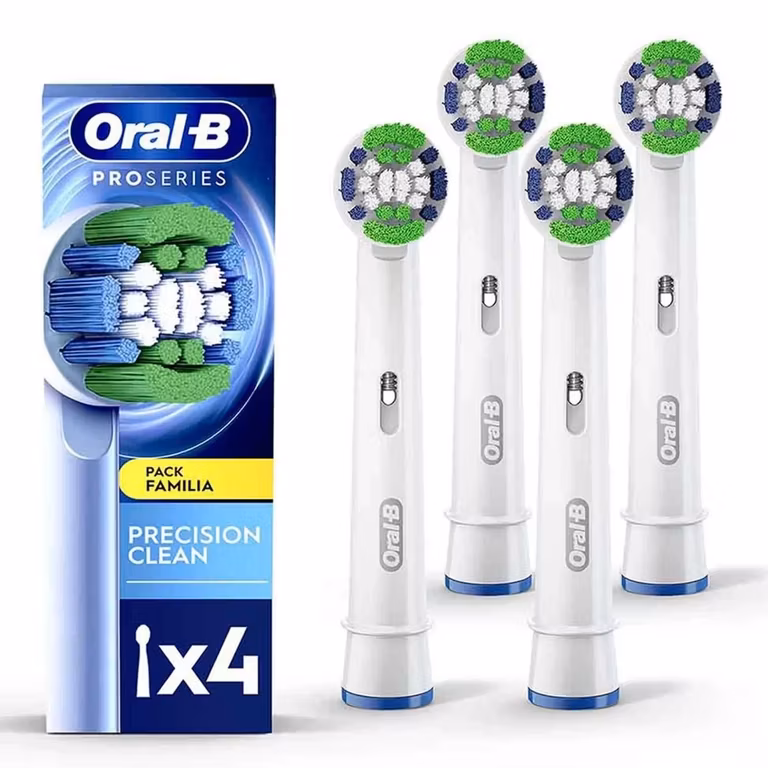 Chedraui | Cabezal Redondo de Repuesto para Cepillo Eléctrico Oral-B Precision Clean 4 Unidades