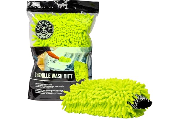 Chemical Guys Chenille Premium Manopla de Microfibra antiarañazos, Ideal para Coches, Camiones, todoterrenos, vehículos recre