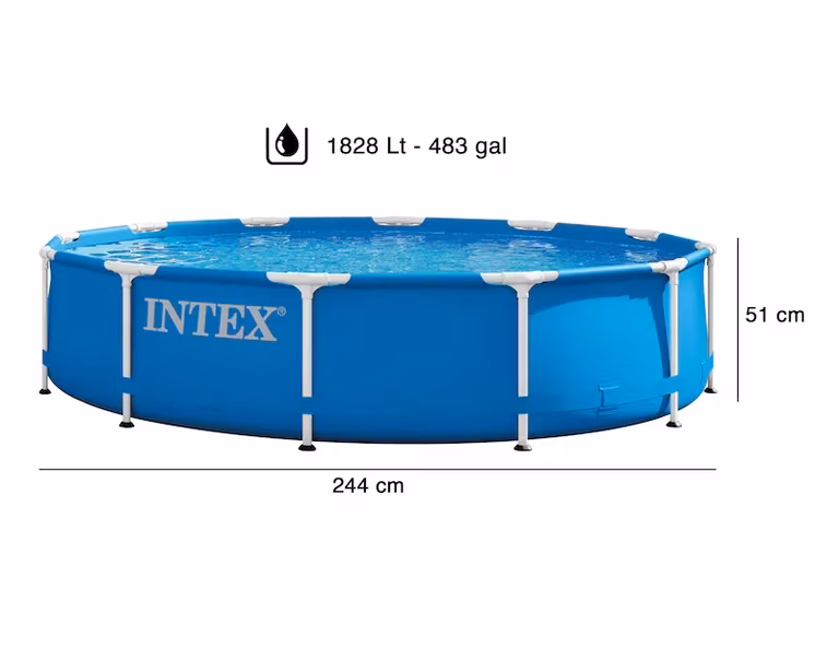 Coppel: Alberca Rígida Circular Intex 1828 Litros 244 x 51 cm