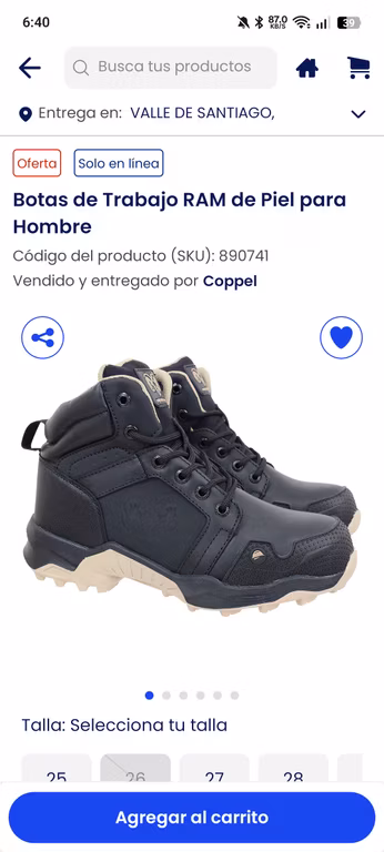 Coppel: Botas de trabajo Ram de piel