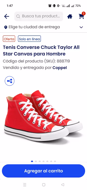 Coppel: Converse de bota Rojos