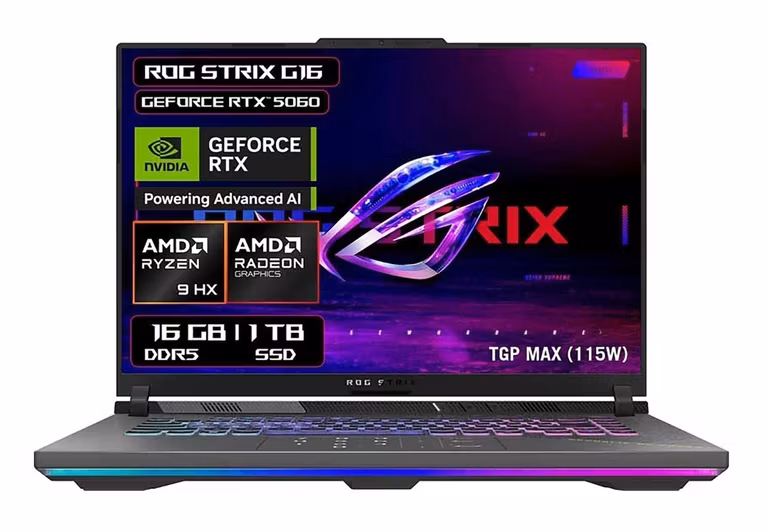 Coppel: Laptop Gamer Asus ROG Strix G16 16 Pulgadas AMD Ryzen 9 GeForce RTX 5060 16 GB RAM 1 TB SSD Gris