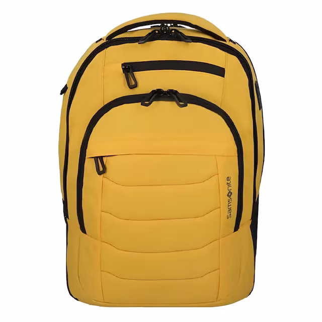 Coppel: Mochila Samsonite escolar amarilla para laptop 16"