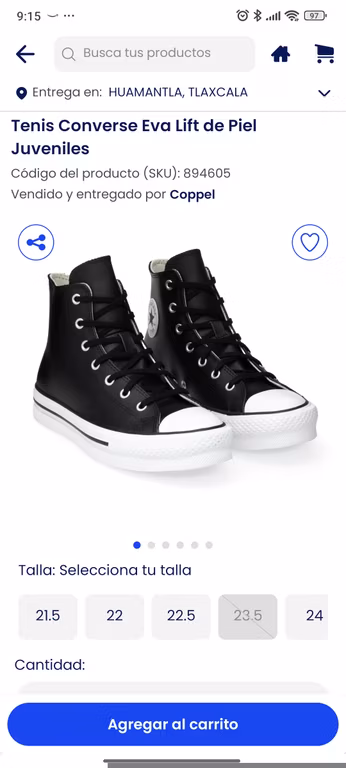 Coppel: Tenis converse piel