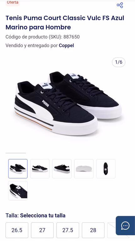 Coppel: Tenis Puma Court Classic Vulc FS Azul Marino para Hombre