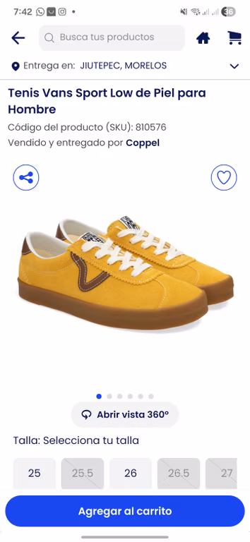 Coppel: Tenis Vans Sport Low de Piel para Hombre