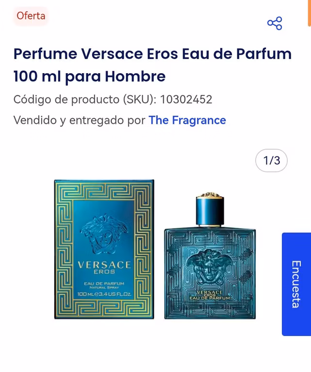 Coppel: Versace Eros EDP 100ml