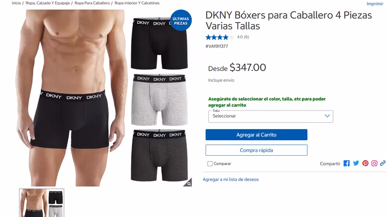 costco DKNY Bóxers para Caballero 4 piezas