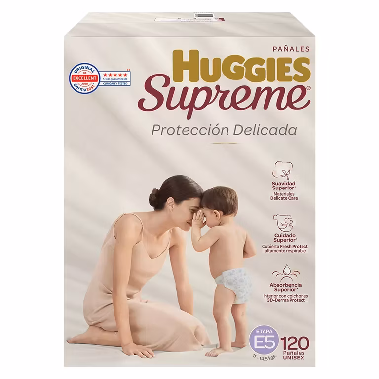 Costco: Huggies Supreme Pañales Etapa 5 para Bebé de 120 Piezas