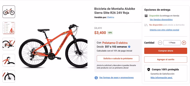 Elektra: Alubike sierra slite r26 roja