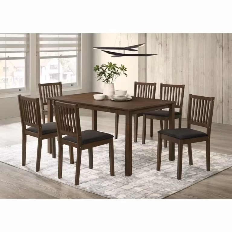 Elektra: Comedor Alaska 6 personas, color nogal | Para 4 personas, color café $2,999