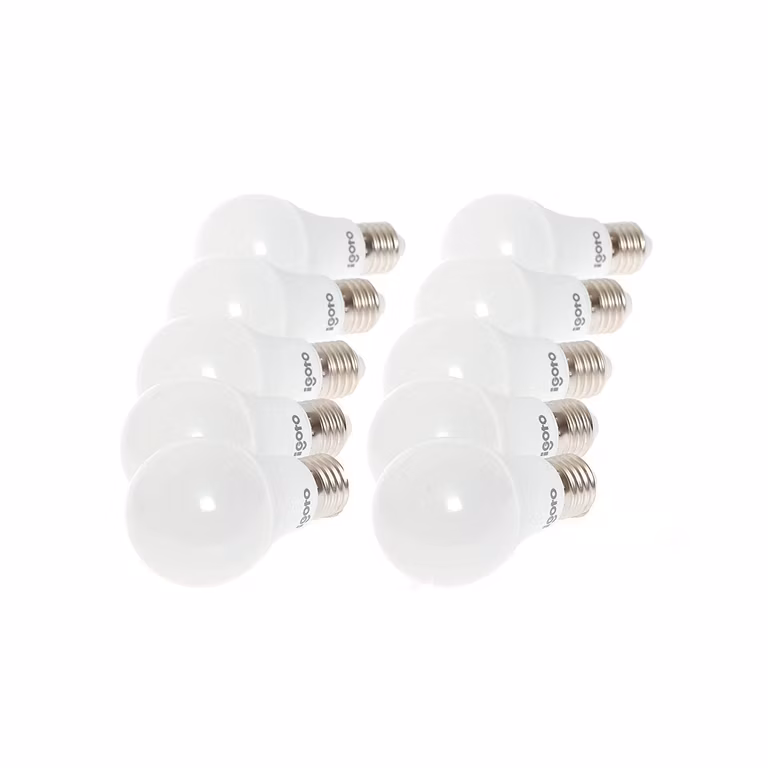 iGoto Paquete de 10 Focos Led A60, 9W Luz Fría