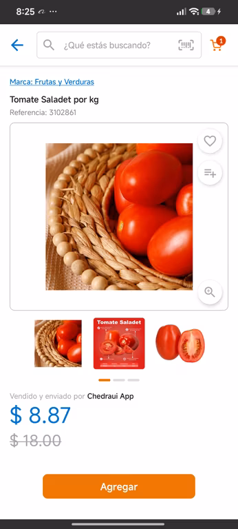 Jitomate 1KG en Chedraui