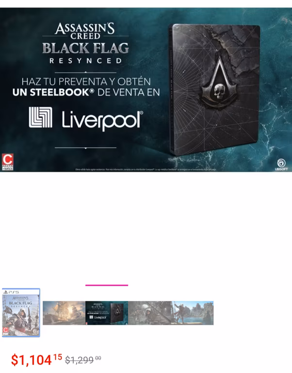 Liverpool: Assassin's Creed Black Flag Resynced PS5 + Steelbook