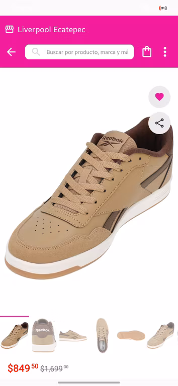 Liverpool: Reebok Tenis de piel court avance para hombre