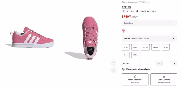 Liverpool: Tenis adidas skate unisex color rosa