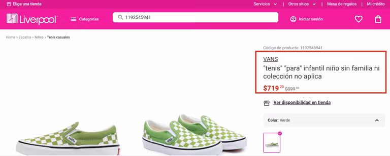 Liverpool: "tenis" "para" infantil niño sin familia ni colección no aplica