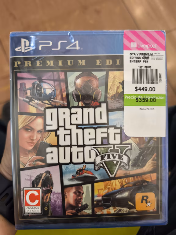 Liverpool Tienda física: Gta 5 ps4