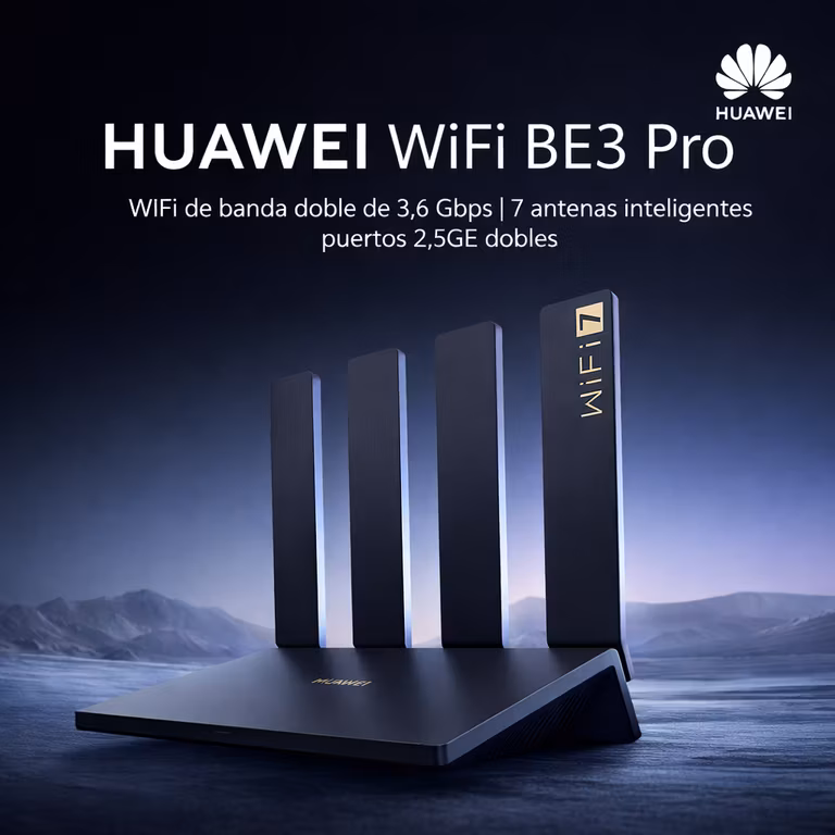 Mercado Libre y Amazon: Router Huawei WiFi BE3 Pro WiFi 7 de 3600 Mbps