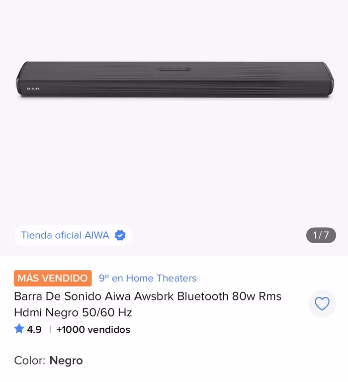 Mercado Libre Barra de sonido Aiwa
