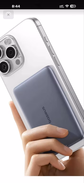 Mercado Libre: Baseus Power Bank Mini Magnético 10000mah Carga Rápida Cable Color Blanco