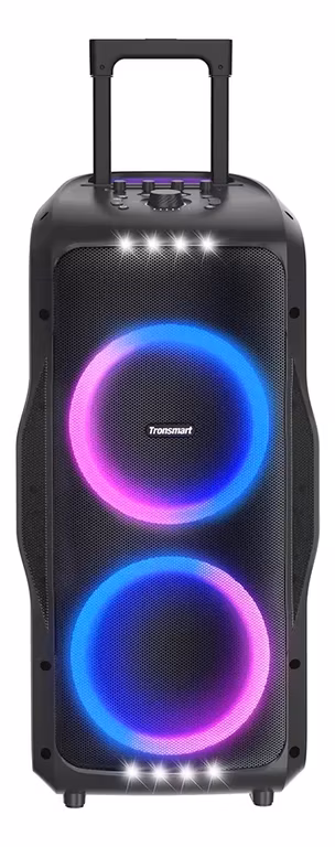 Mercado Libre: Bocina Bluetooth Tronsmart Halo 300 240W Luces Leds Sonido 270° Duración 20hrs Entrada de Micro y Guitarra