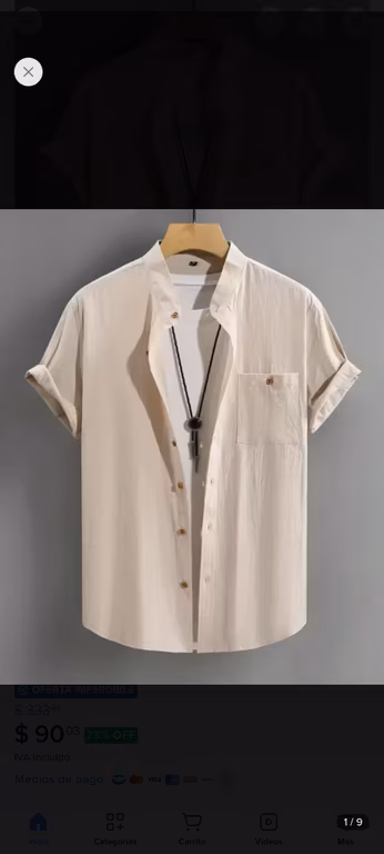 Mercado libre: Camisa Informal De Algodón Con Botones Para Hombre