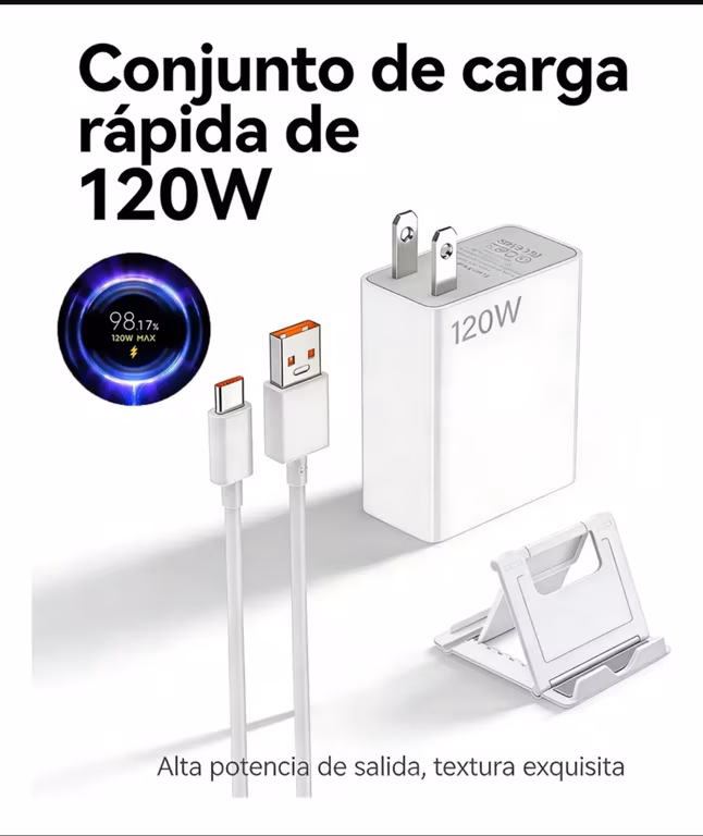 Mercado libre Cargador 120W turbo para Xiaomi
