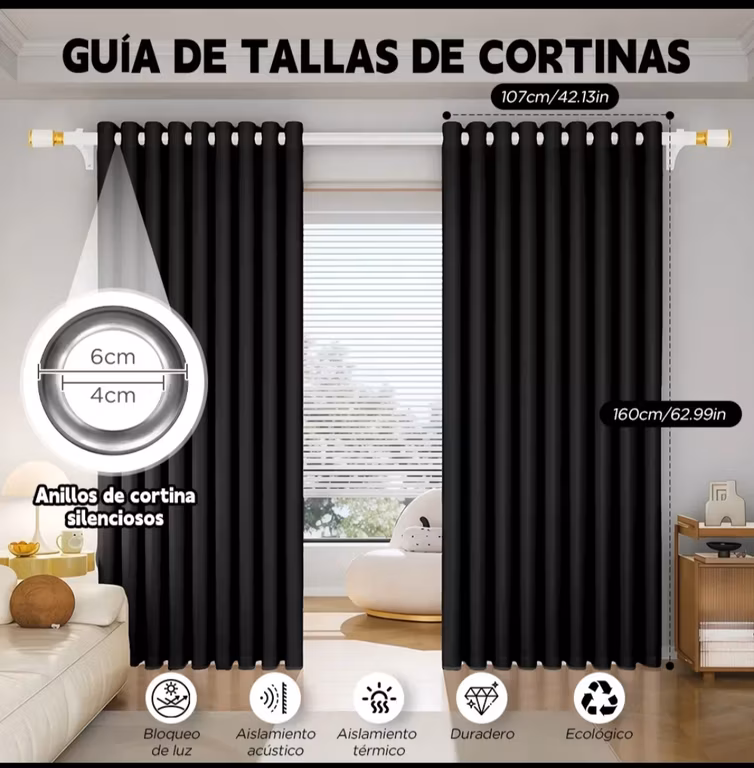 Mercado Libre: Cortinas blackout