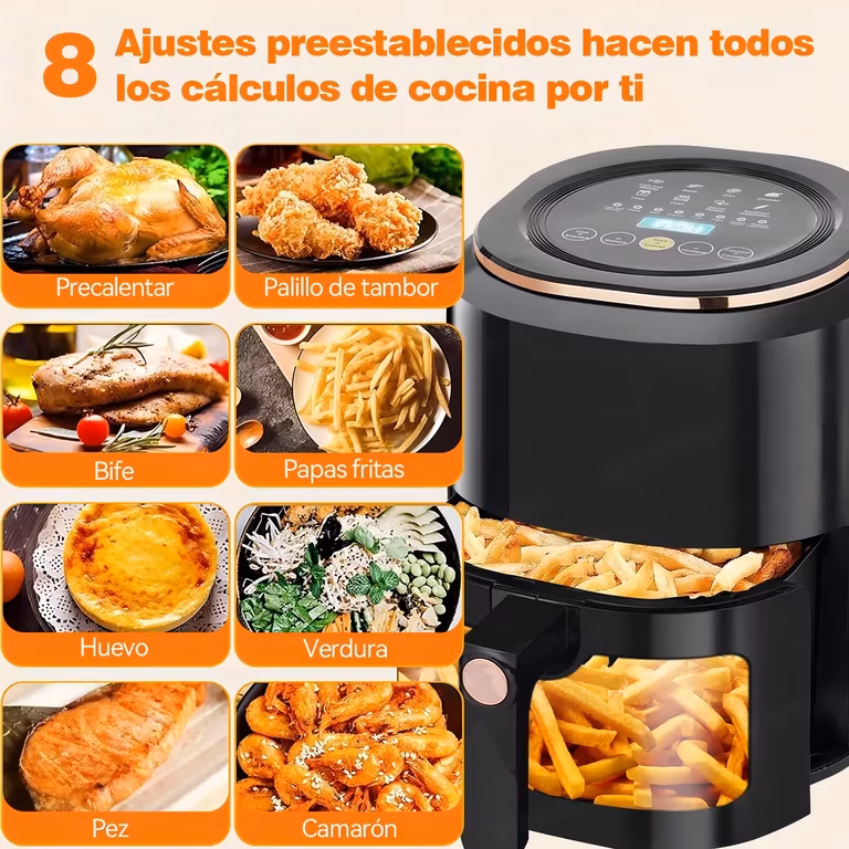 Mercado Libre: Freidora de Aire Welikera de 7.5 L Digital con Ventana Transparente