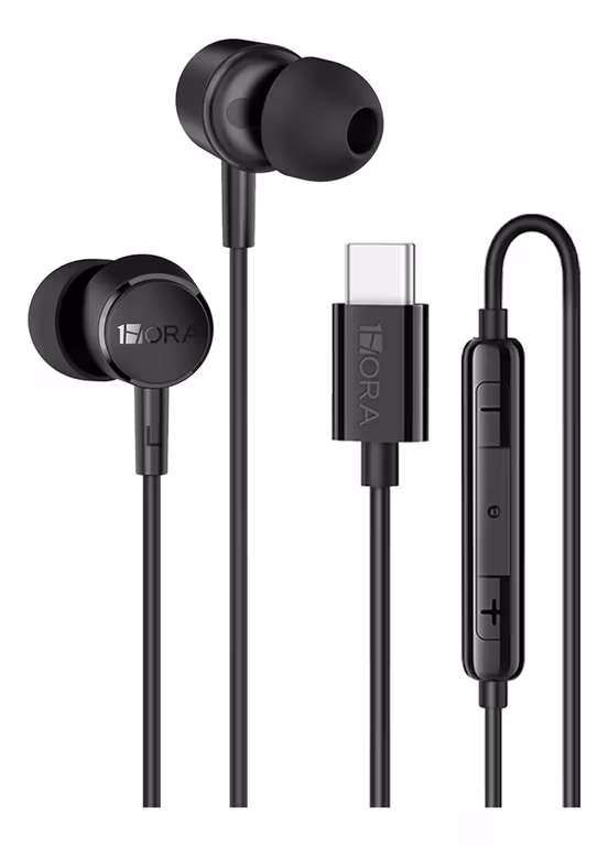 Mercado Libre: 1 Hora Audífonos con Cable Tipo C, Auriculares In-Ear con Micrófono, Sonido HiFi Estéreo, Control en Línea