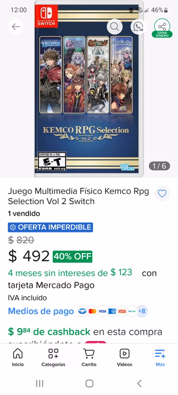 Mercado Libre: Kemco rpg selection vol.2 nintendo switch