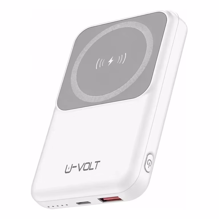 Mercado Libre: MercadoLibre: U-VOLT Power Bank Compatible con MagSafe Carga Rápida PD 22.5w 10000mah, Blanca