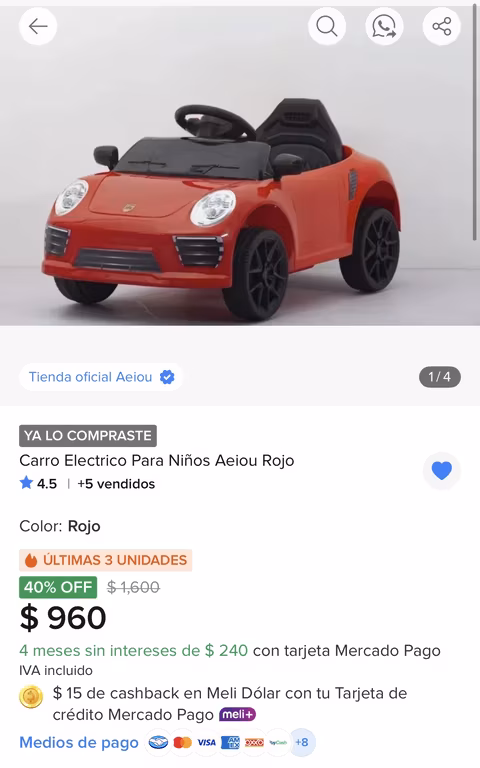 Mercado Libre: MONTABLE ELÉCTRICO CONTROL REMOTO