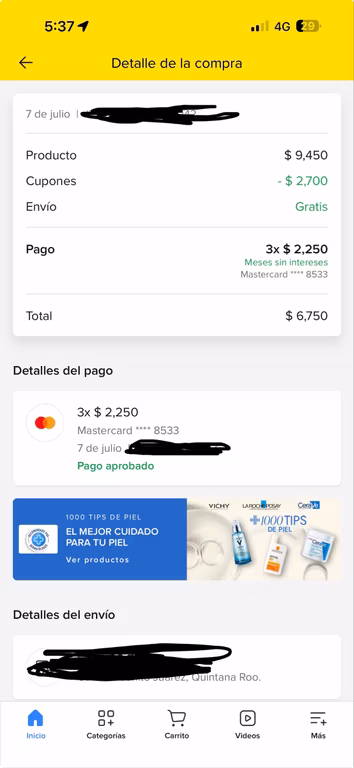 Mercado Libre: Nintendo Switch 2 Pagando con santander a 3 meses sin intereses