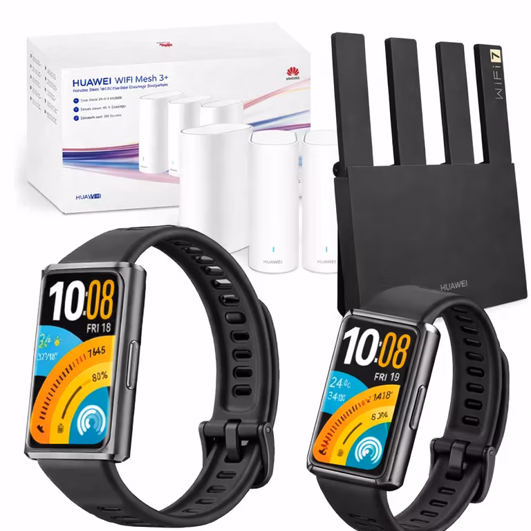 Mercado Libre: Ofertas Huawei, ejemplo: Band 11 $494, Mesh 3+ AX3000 Pack de 3 $1,389 y más