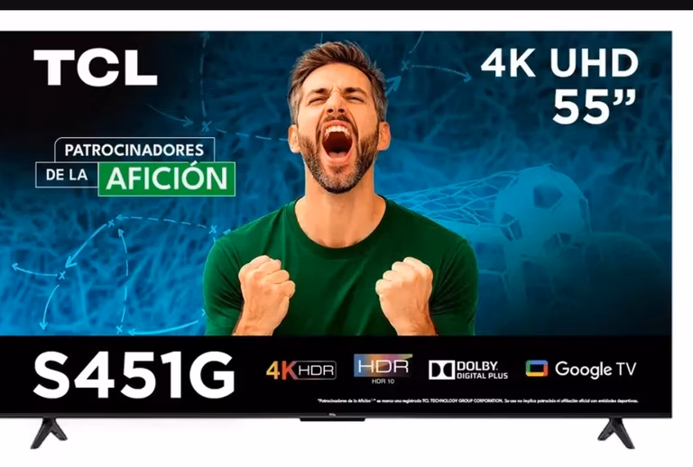 Mercado Libre: Pantalla TCL 55 pulgadas hasta 15MSI