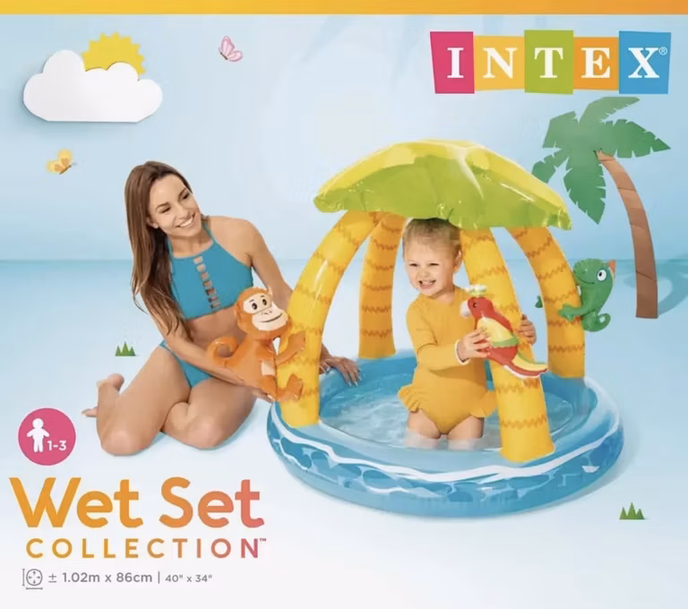 Mercado Libre: Piscina inflable Tropical Island con cubierta