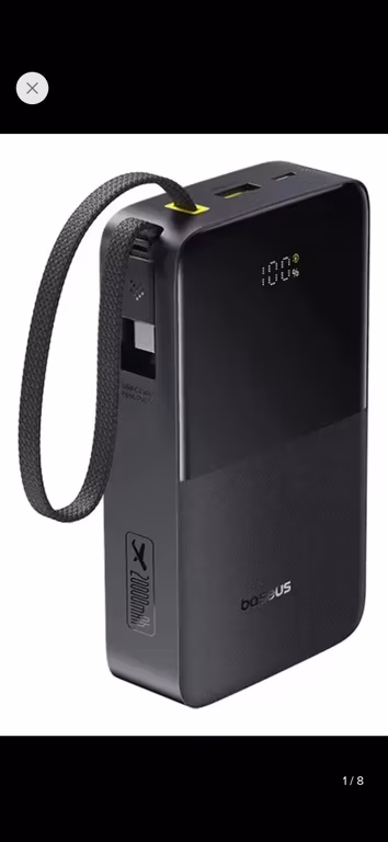 Mercado libre : Power bank Basseus 20,000 Mah