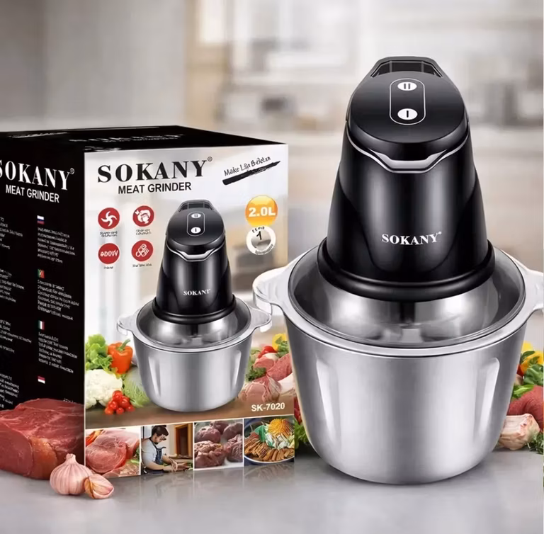 Mercado libre: Procesador de Alimentos 400W con 2L de Capacidad Picador Eléctrico para Verduras y Alimentos | Cuchillas de Acero Inoxidable