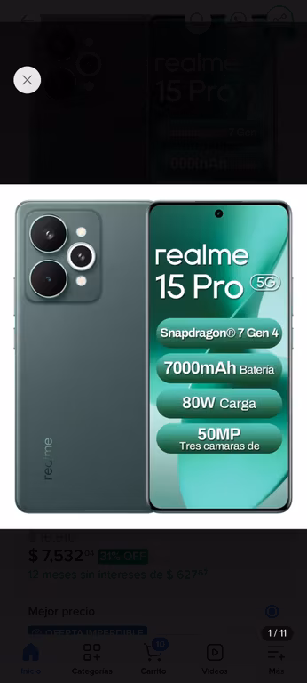 Mercado Libre: Realme 15 Pro 5g