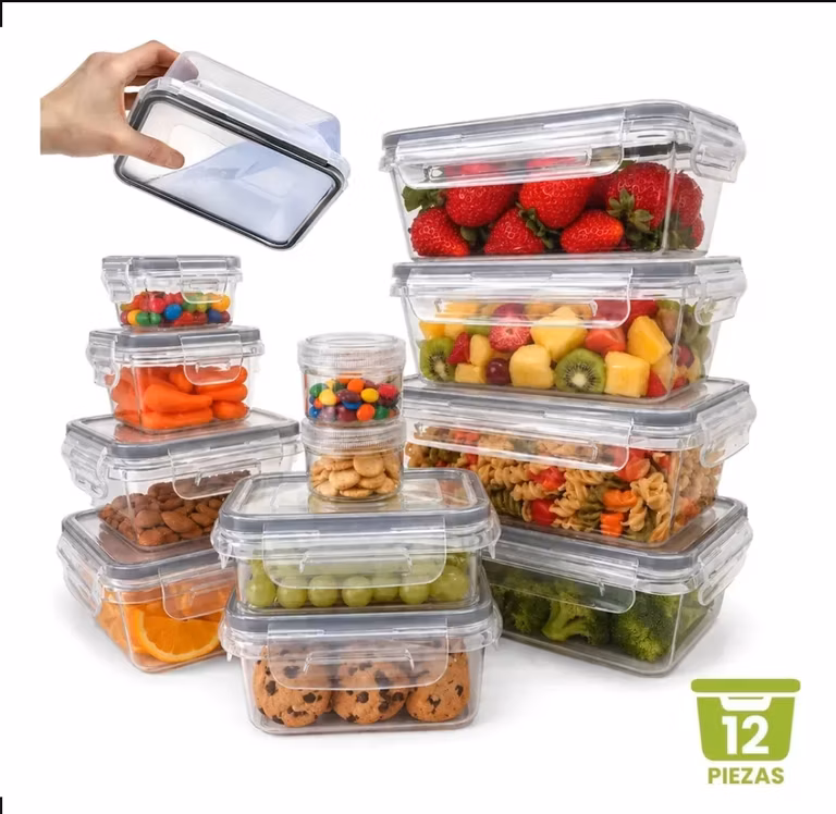 Mercado libre - Recipientes Herméticos De Almacenamiento De Cocina 12 Pz