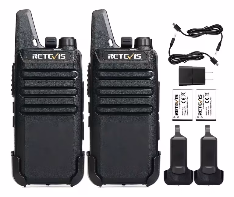 Mercado Libre: Retevis RT22 Radios Walkie Talkie Largo Alcance Profesional, Pequeño y Portátil, Recargable Tipo C UHF