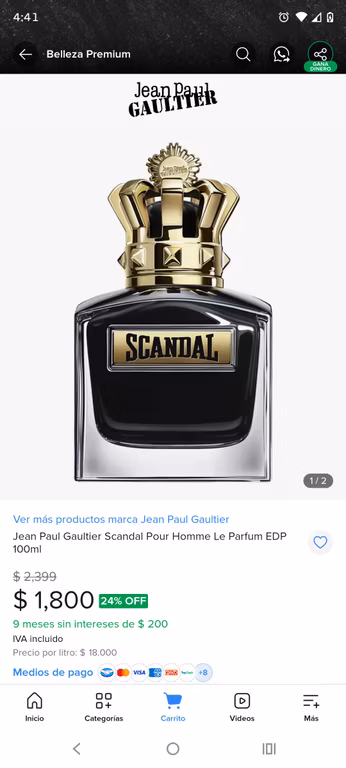 Mercado Libre: Scandal EDP (100 ml)