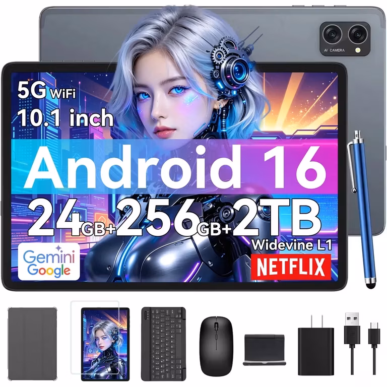 Mercado Libre: Tablet Android 16 10.1 Pulgadas T20 24 GB de RAM (8+16 GB) + 256 GB de ROM