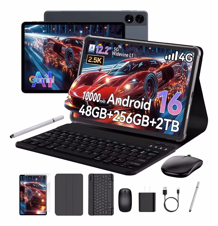 Mercado Libre: Tablet Tabwee T60 de 12.2" con Gemini AI, Android 16 y Kit de Accesorios Completo
