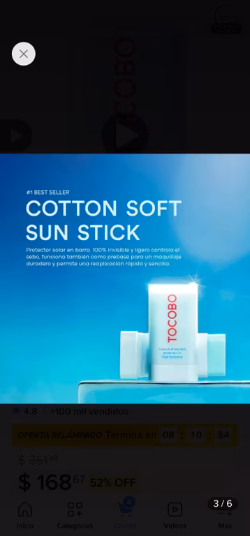 Mercado Libre: Tacobo protector solar Spf50+