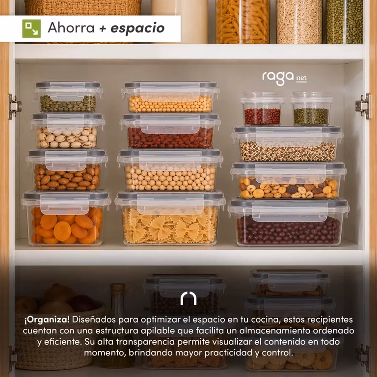 Mercado Libre: Tuppers Hermeticos de Plastico Libres de BPA (12 piezas).