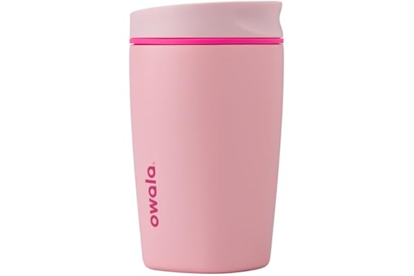 Owala Vaso de café de acero inoxidable SmoothSip, taza reutilizable para café helado, taza de viaje para café caliente, libre